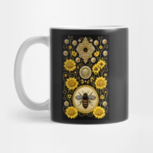 Royal Honey Bee With Flowers Mug